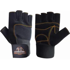GUANTES PARA MUSCULACION CON MUÑEQUERA - NATURFACTORY SPORT